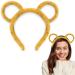 Winter Thick Headbands for Women - Plush Round Mouse Bear Ears Headband Makeup Headband Yellow Hair Accessories Fashion Headbands for Women - Hoop Winter Headband Bandana Headband Gifts for Girls