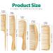 Natural Bamboo Hair Combs Set - Wide & Fine Tooth Styling Comb for Men & Women - Handmade Anti-Static Hairbrush - Heat Resistant Detangling Comb - SouxMux Gift Kit - Buy Online on GoSupps.com