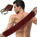 Uraqt Back Scrubber - Double-Sided Peeling Washcloth for Effortless Dead Skin Removal | Shower Essential with Handles (Brown) - Buy Online on GoSupps.com