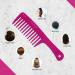 Coconut Oil Infused Wide Tooth Comb - Hot Pink Handgrip Handle, Ideal for Long Curly Hair - Majestik - Buy Online on GoSupps.com
