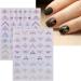 JMEOWIO 12 Sheets Flower Nail Art Stickers Decals Self-Adhesive Spring Summer Floral Colorful Nail Supplies Nail Art Design Decoration Accessories - Buy Online on GoSupps.com