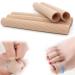 Cuttable Toe Tubes Sleeves 5 Pack Made of Elastic Fabric Lined with Silicone Gel Toe Sleeve Protectors for Bunion Hammer Toe Callus Corn Blister (0.8 x 6 Inch)