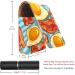 Travel Lipstick Organizer Case | Portable Makeup Bag with Mirror | Bacon Eggs Pattern | B287e1apuo - Buy Online on GoSupps.com
