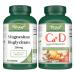 VORST Magnesium Bisglycinate180 Capsules and Calcium Carbonate 150 Tablets (Combo Bundle 2 Bottles)