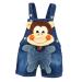 KIDSCOOL SPACE Baby Girl Jean Overalls Toddler Denim Cute 3D Bunny Outfit 18-24 Months Blue-1599