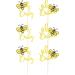 Arthsdite 24Pcs Bumble Bee Cupcake Toppers Oh Babee Cupcake Picks Oh Baby Cupcake Pick Decorations for Bee Theme Baby Shower Kids Baby Shower Birthday Party Decorations Supplies - Gold Black Glitter Bee Oh Baby Cupcake Toppers - Buy Online on GoSupps.com