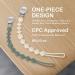 Sage Cream White Silicone Pacifier Clip Holder Set - 2 Pack | Soft & Flexible Binky Clips for Boys & Girls - Baby Newborn Essentials, Birthday Christmas Shower Gift - Buy Online on GoSupps.com