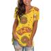 Lace Tops Fashion Shirts For Women Casual Printing Shirts Round Neck Short Sleeve Tee Tops Tunic Oktoberfest Tops Yellow X-Large - Buy Online on GoSupps.com