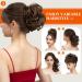 SARLA Messy Bun Hair Piece Side Comb Clip in Synthetic Hair Bun Hairpiece for Women Dark Brown Short Curly Wavy Versatile Adjustable Styles Easy Hair pieces Dark Brown-C - Buy Online on GoSupps.com