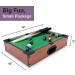 Tabletop Pool Mini Table & Billiard Set | Small Billiards Game with 16 Balls, Cues, Rack, Chalk | Travel-Friendly Office Desk Game for Home Use - Buy Online on GoSupps.com