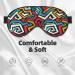 Geometry Print Sleep Eye Mask - Soft Blindfold with Elastic Strap for Travel & Night Sleep - Buy Online on GoSupps.com