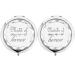 2 Pack Bridesmaid Proposal Gifts 1 Maid of Honor mirror 1 Matron of Honor mirror Crystal Pocket Compact Makeup Mirror Wedding Bridesmaid Gifts Bachelorette Party Gifts for Bride (silver)