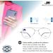 Blue Light Filter Reading Glasses - Venice Silver Metal Pilot for Men & Women - +2.50 Anti Blue Light Computer Glasses for Gamers - Buy Online on GoSupps.com