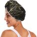 Elegant Flower Gold Line Art Hair Towel 2 Pack - Super Absorbent Quick Dry Hair Turbans for Women & Girls - Buy Online on GoSupps.com