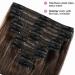Clip in Extensions Real Hair - 8 PCs 18 Clips 100% Remy Dark Brown (60cm 170g) | International Shipping Available - Buy Online on GoSupps.com