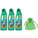 Ace Ultra for Colours Remove stains & odours Hygienic Cleaning 1L Fresh Perfume Pack of 3 + Gift For you Organza small bag