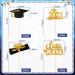 SANNIX 96Pcs Graduation Cupcake Toppers 2023 Double-Sided Glitter Graduation Themed Class of 2023 Grad Cap Diploma Cupcake Picks for Graduation Party Decorations 2023 Cake Topper Supplies (Gold) - Buy Online on GoSupps.com