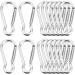 100 Mini Aluminum Carabiner Clips - D-Shaped Key Rings for Home & Hiking - Bulk Silver Keychains - Buy Online on GoSupps.com