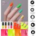 Neon Nail Polish Set - Hot Pink Red Yellow Orange Fluorescent nail Varnish Set for Halloween Party 4 Colors Nail Polish - Quick Dry Nail Varnish Sets for Home DIY Manicure Gifts for Women - Buy Online on GoSupps.com