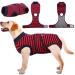 Kuoser Dogebody after op dog body after castration male bitch dogbody after op bitch breathable body for dogs after op leakage protection dog anti-wound licking op body dog red l l (1 Pack) red striped