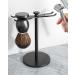 Pickpiff Razor plane stand with razor brush holder metal stainless heavy load black shaving rack bracket for shaving brushes and razors
