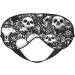 Black Floral Skull Print Eye Mask | Soft Sleep Mask for Men & Women | Travel & Sleeping Aid - Buy Online on GoSupps.com