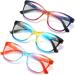 Reading Glasses Women Men Cat-eye Blue Light Blcoking Magnifying Readers Lightweight Eyeglasses 3-Pack Brown & Blue & Red 2.0 x