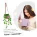 COHEALI Car Decor House Decorations for Home Crochet Crafts Hanging Basket Interior Rearview Mirror - Buy Online on GoSupps.com