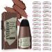 Eyebrow Stamp Stencil Kit - 1 Step Eye Brow Makeup Brow Stamp Shaping Kit with 24 Reusable Eyebrow Stencils  Long-Lasting Waterproof Trio Kit for Perfect Natural Brow (Taupe)