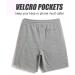 Caloleyng Mens Cotton Lounge Fleece Shorts with Pockets - Large, Light Grey - Buy Online on GoSupps.com