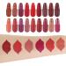 Renywosi 18 Colors/Set Matte Lipstick Sule Lipstick Matte Lipstick Long Lasting Non-Stick Cup Waterproof Lipstick Matte Gift for Women Girls - Buy Online on GoSupps.com