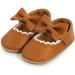 RVROVIC Baby Girl Princess Mary Jane Moccasins | Soft Sole Crib Shoes 6-12 Months | Brown - Buy Online on GoSupps.com