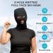 Hole Knitted Full Face Ski Mask Balaclava for Winter Sports - Black - Buy Online on GoSupps.com