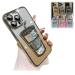 AQWAL Gradient Glitter Quicksand Milk Tea For Iphone Case Three-Dimensional Milk Tea Cup Shape 3d Three-Dimensional Phone Case For Iphone 12 13 14 15promax (For iPhone13pro Gold-A) For iPhone13pro Gold-A