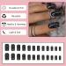24Pcs Short Square Black Glitter Press on Nails with Rhinestones | Glossy False Nails for Women and Girls | Removable Stick on Nails for Manicure Decoration - Buy Online on GoSupps.com