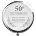 UniqGift 50th Birthday Gifts for Women-50th Birthday Gift Ideas  50th Birthday Gifts for Mom  Grandma - Compact Makeup Mirror