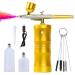 Airbrush Kit with Compressor,Portable Mini Spray Gun with 27PSI Gravity Feed for Cake Decorating Makeup Art Nail Model Painting Tattoo Manicure Gold