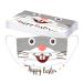 Albert children one-way mouth and nose protection for Easter 3-layer breathable mouth protection towels young girls cartoon printing neckerchief mask for school children 4-12 years 10 pieces d1