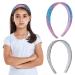 Sibba Rhinestone Headbands Set - Sparkly Thin & Wide Hair Bands for Girls - Silver Glitter Sequin Jeweled - Perfect for Easter Day - 2 PCS - Buy Online on GoSupps.com