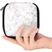 GIAPB Period Bag Sanitary Napkin Storage Holder | White Rose Gold Marble Makeup Pouch - Buy Online on GoSupps.com