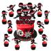 37Pcs Ninja Party Cake&Cupcake Toppers for Karate Kung Fu Warriors Birthday Party Supplies Boys' Theme Birthday Party Decoration