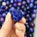 Natural Gemstone Violet Blue Yellow Green Agate Agate Ball Crystal Ball Reiki Ball Home Decor Full of Texture (Color : Dark Khaki Size : 2pc) 2pc Dark Khaki