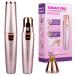Facial Hair Removal for Women ,2 in 1 Wet & Dry Painless Eyebrow Razor with Built-in LED for Face Lips Nose - Portable Trimmer-Safe & Cordless - Micro USB Rechargeable