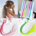 Colorful Hair Extensions - Braided Neon Hairpieces for Kids | Pack of 6 Synthetic Colored Braids with Elastic Bands - Buy Online on GoSupps.com