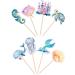 32 Pack Mermaid Cupcake Toppers Under The Sea Octopus Starfish Mermaid Tail Cupcake Picks Jellyfish Seahorse Coral Cupcake Decorations for Baby Shower Under The Sea Party Birthday Cake Decorations - Buy Online on GoSupps.com