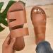 Buy Puzzlegame Women's Dark Brown Flat Ribbons Sandals - Summer Leisure Open Toe Rubber Shoes Size 37 EU for Shopping & Swimming - Buy Online on GoSupps.com