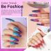 Modelones Gel Nail Polish - Color Changing Gel Nail Polish Nail Kit Glitter Pink Mood Temperature U V Gel Polish Soak Off Nail Art Manicure DIY Salon Gift for Women Christmas Nails Blue - Buy Online on GoSupps.com