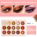 DE LANCI Professional Neutral Eyeshadow Palette - 15 Colors Matte, Shimmer, and Metallic Shadows in Rose Gold Smokey Red Brown Shades - Highly Pigmented for Beginners - Buy Online on GoSupps.com