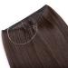 Shop Silk-Co Medium Brown Hair Extensions - 40cm Invisible Cord Smooth Synthetic Hair with Rubber Band for Women - Buy Online on GoSupps.com