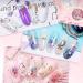 Fingertoys Dual-Ended Polygel Brush - 2-in-1 Nail Design Tool for Acrylic & UV Gel Extensions (Violet & Pink) - Buy Online on GoSupps.com